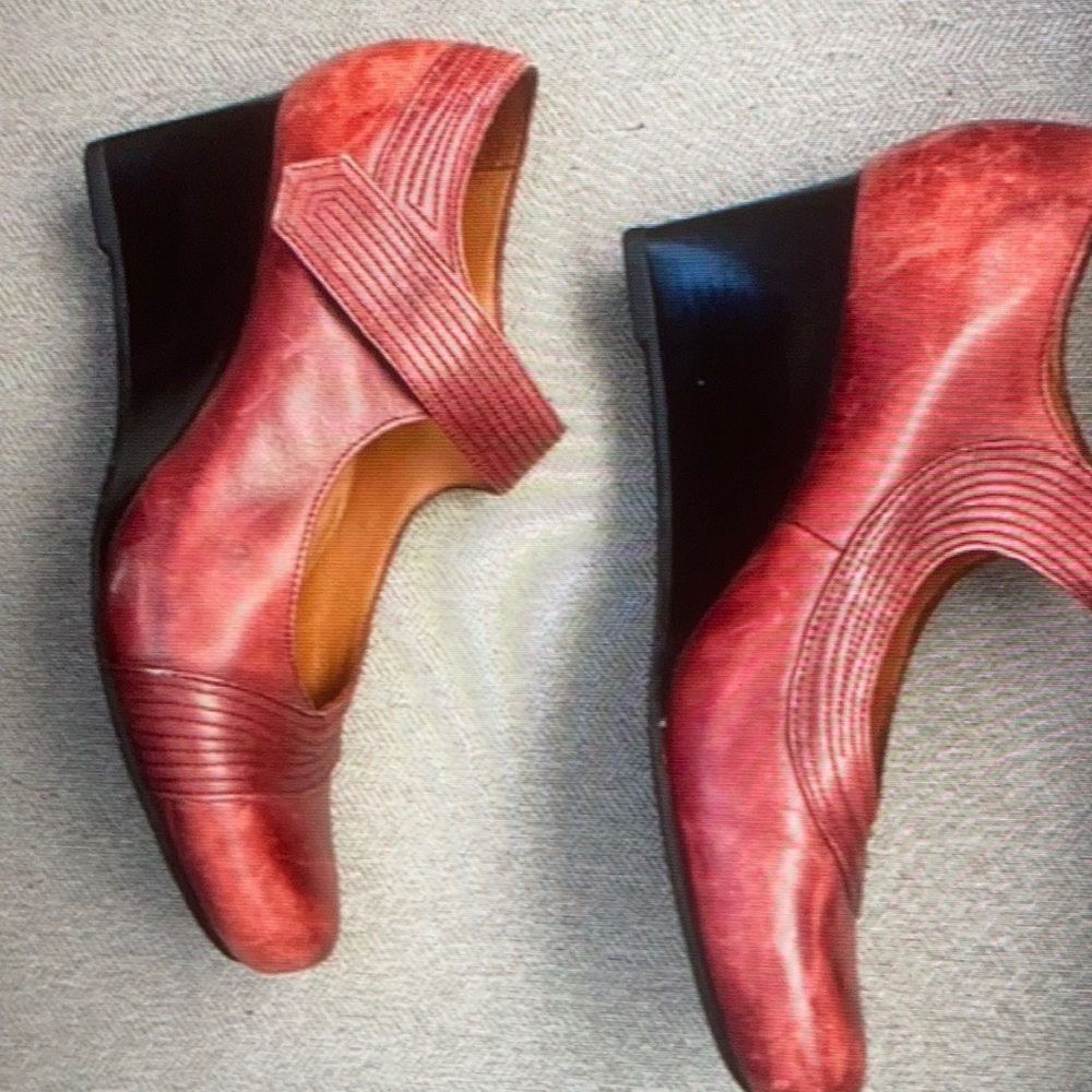 Earthier savona leather wedge Mary Jane shoes